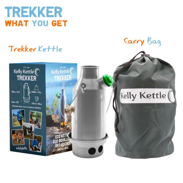 Kelly Kettle Small Trekker Camp 0.6L – Stainless Steel