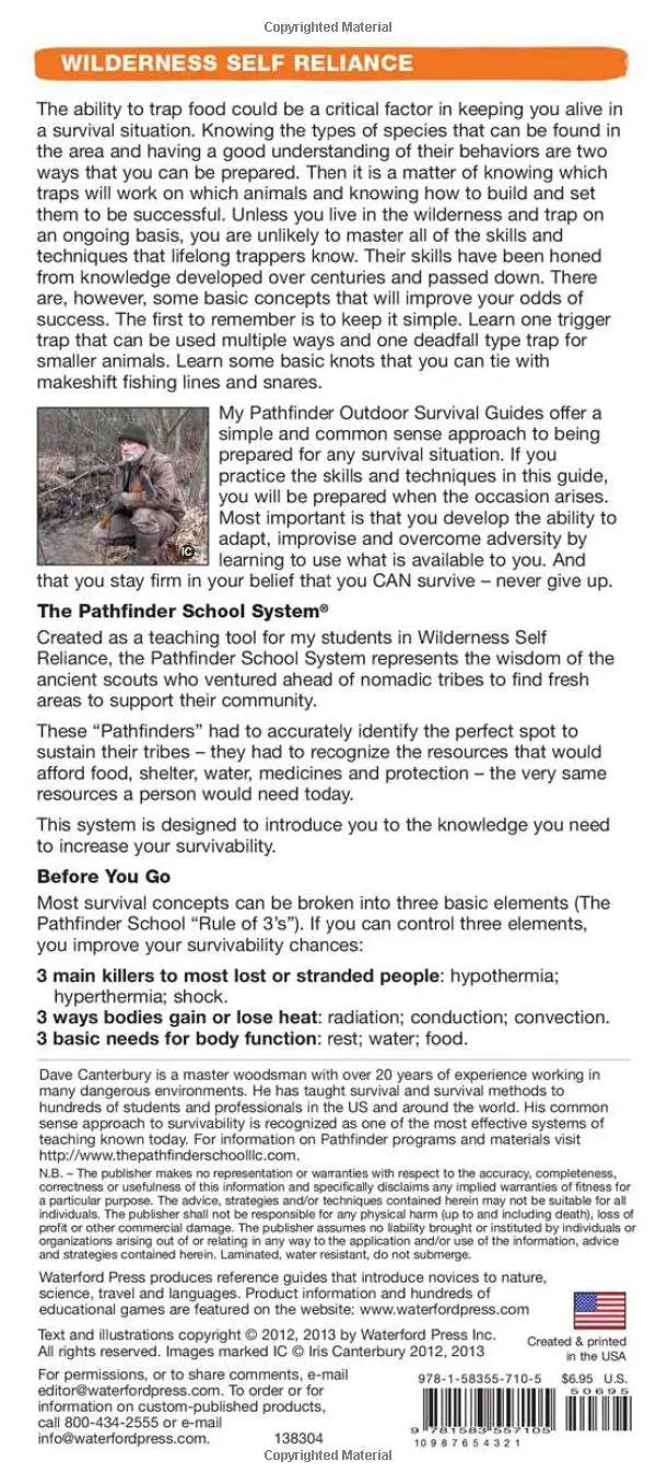 Improvised Trapping : A Waterproof Pocket Guide to Basic Methods for Securing Food Sgt Prepper Shop