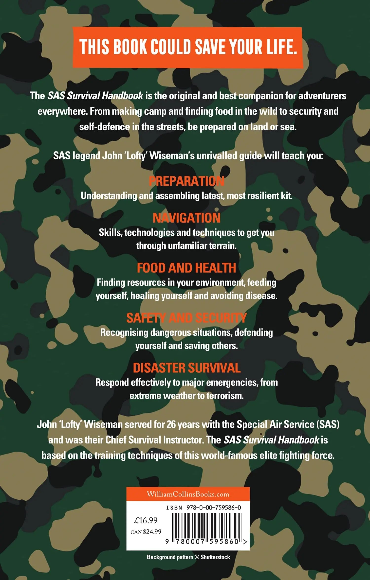 SAS Survival Guide: How to Survive in the Wild, on Land or Sea Sgt Prepper Shop