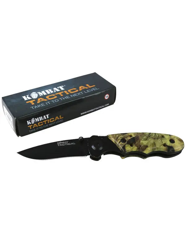 Camo Mini Lock Knife - KW531-35CABK Kombat
