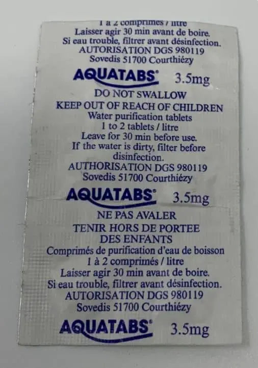 Water Purification Tablets (50 Tablets) BCB