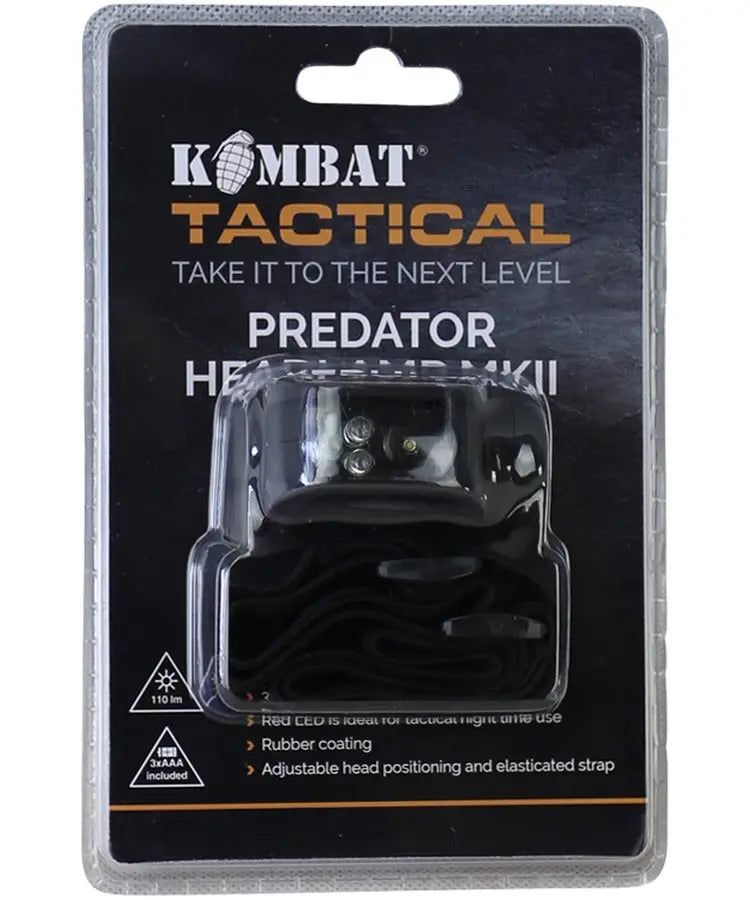 Predator Headlamp II - Stealth Black Kombat