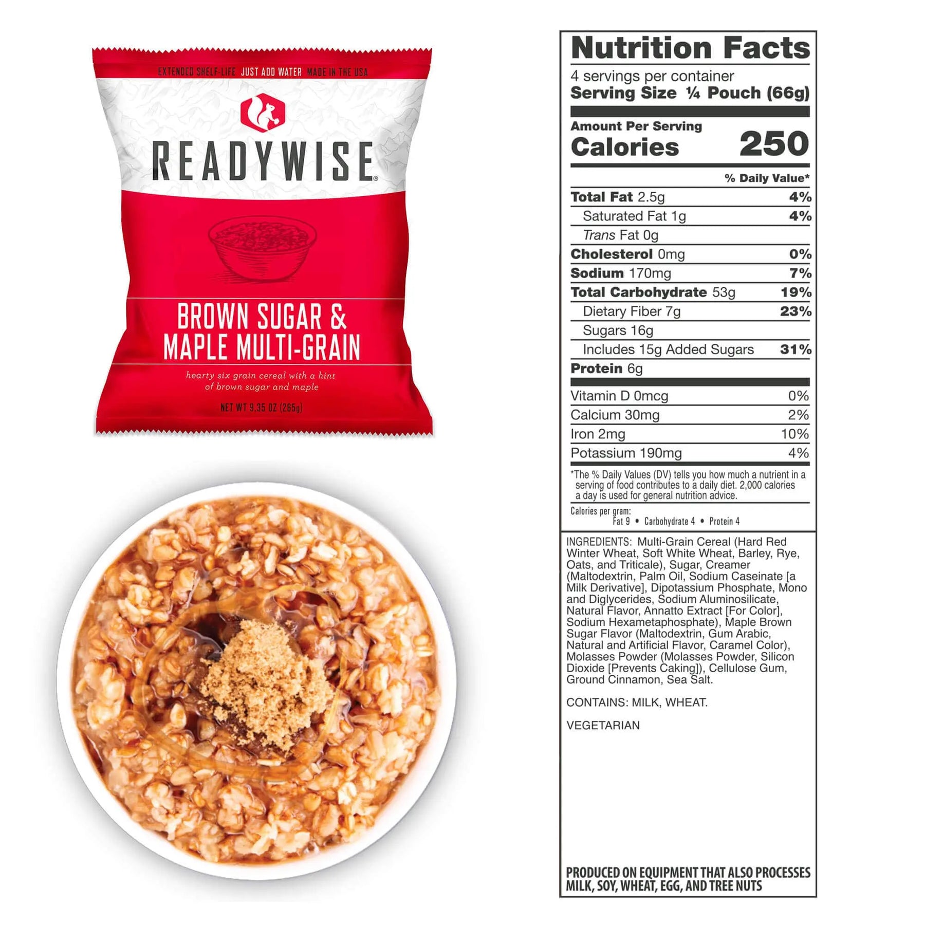 ReadyWise Freeze Dried Breakfast Buckets - 120 Servings, 25 Year Shelf Life Readywise