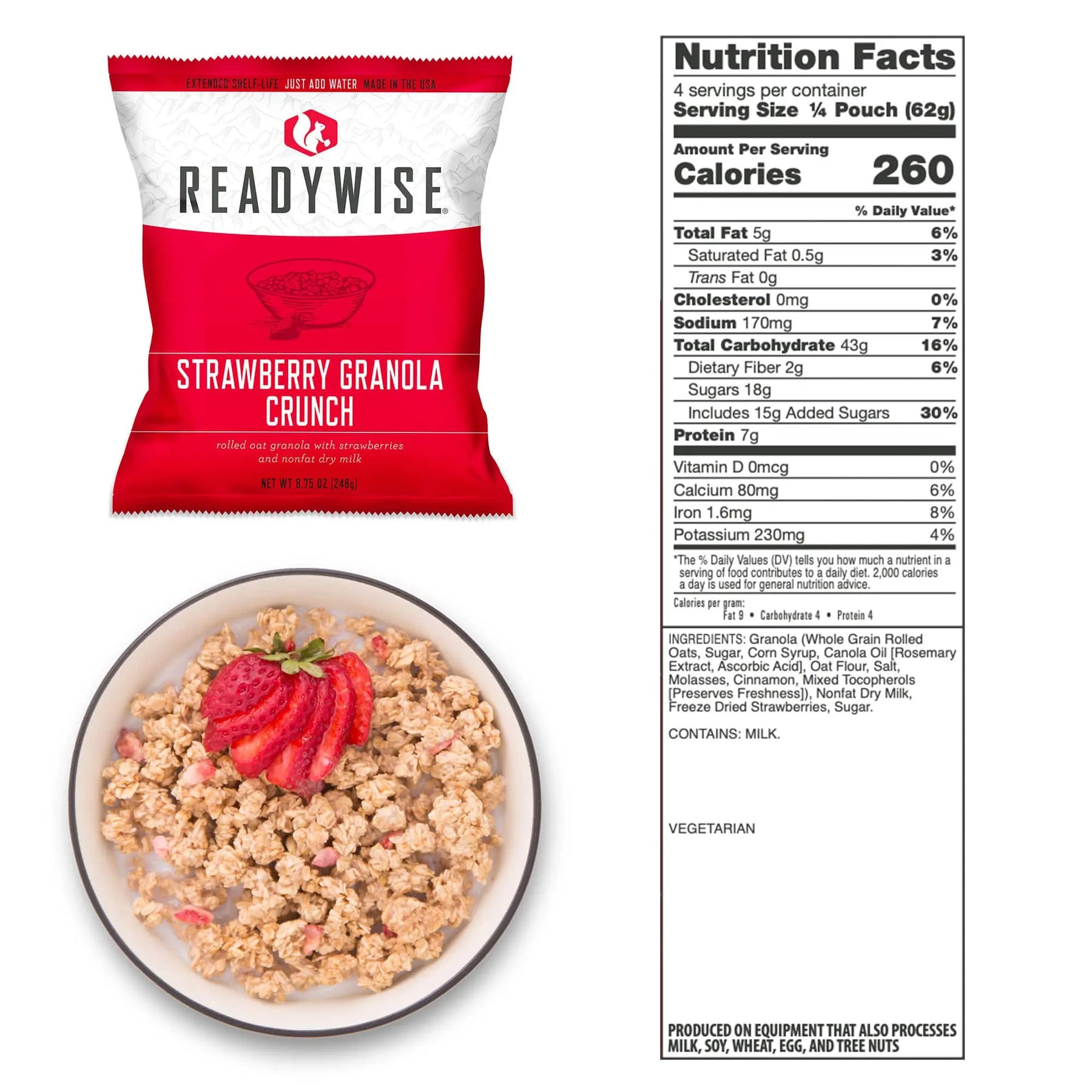ReadyWise Freeze Dried Breakfast Buckets - 120 Servings, 25 Year Shelf Life Readywise