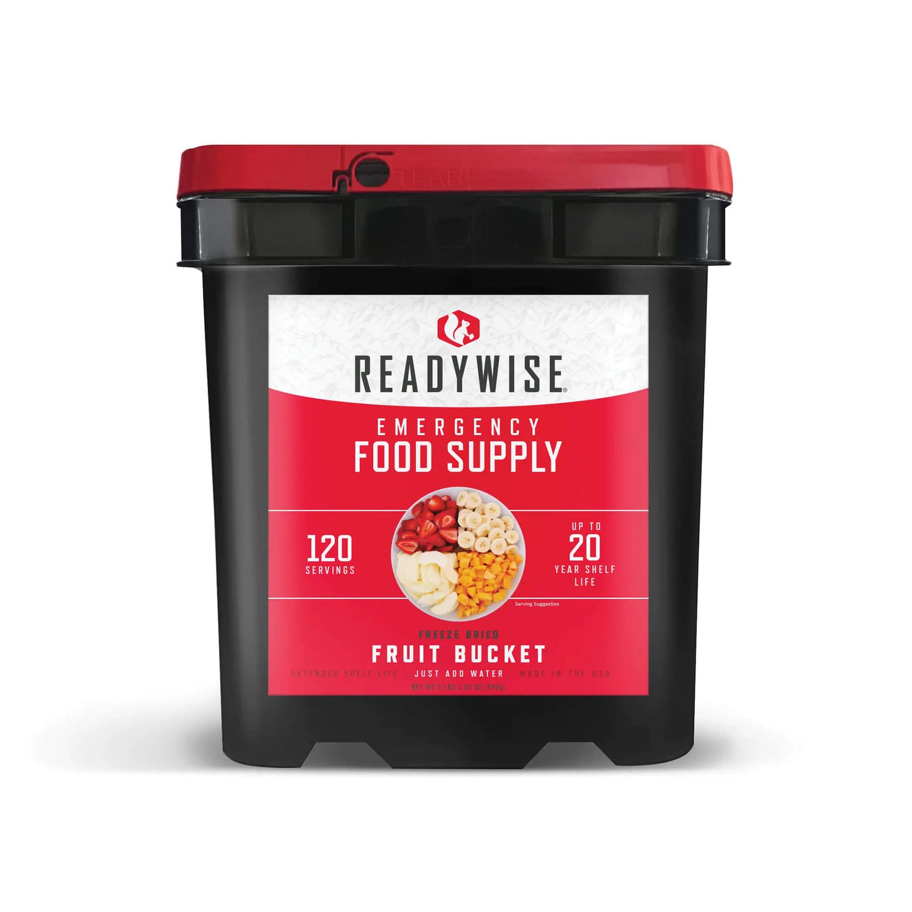 ReadyWise Freeze Dried Fruit Buckets - 120 Servings, 25 Year Shelf Life Readywise