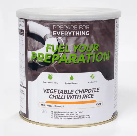 Vegetable Chipotle Chilli With Rice Freeze Dried Tin Fuel Your Preparation