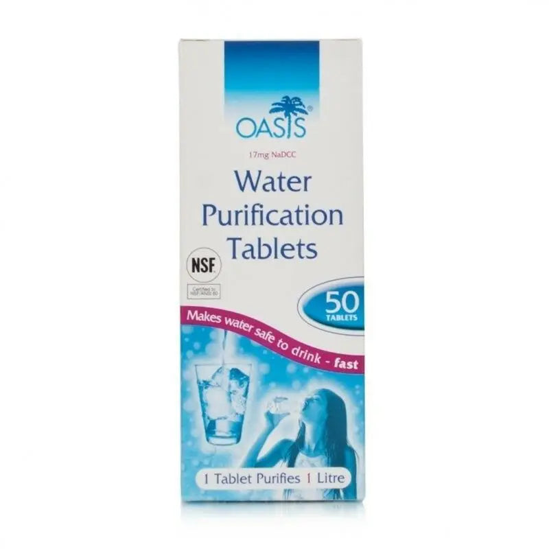 Oasis Water Purification Tablets - 50 Tablets Per Pack BCB