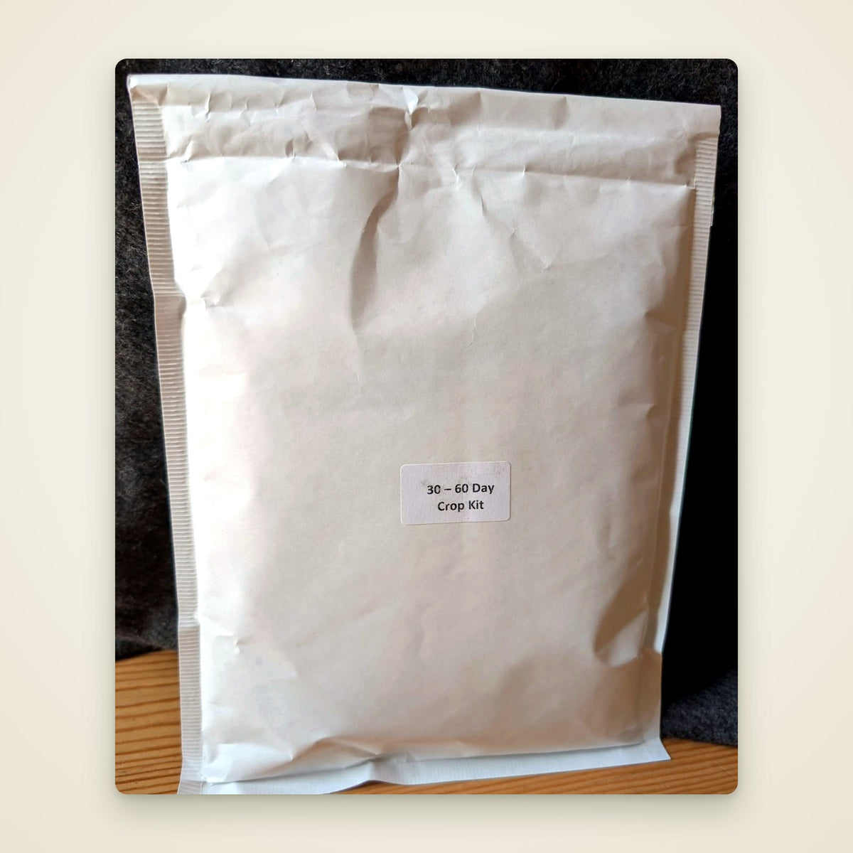 30-60 Day Crop Kit, sealed padded envelope labelled with the kit name