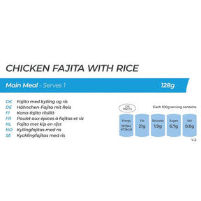 Summit To Eat Chicken Fajita with Rice Freeze Dried (Pouches)