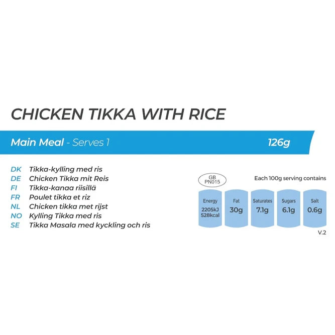 Summit To Eat Chicken Tikka with Rice Freeze Dried (Pouches)