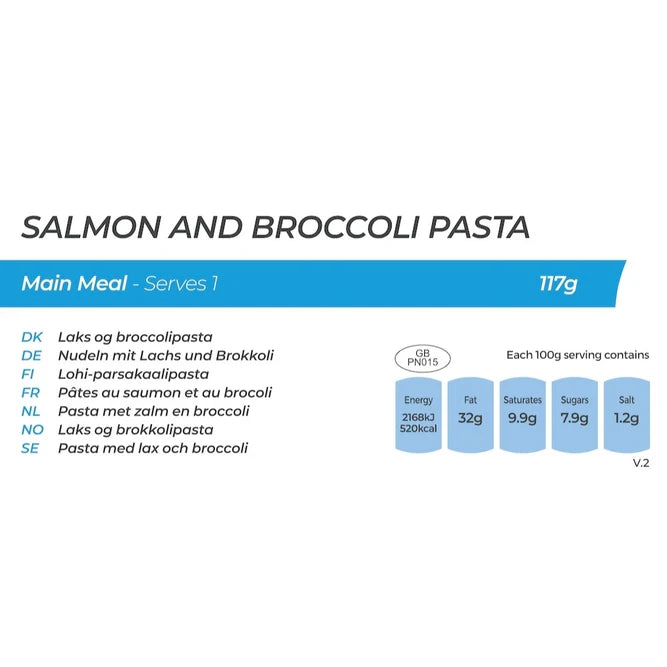 Summit To Eat Salmon and Broccoli Pasta Pouch