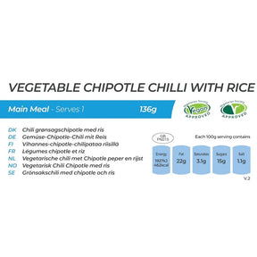 Summit To Eat Vegetable Chipotle Chilli With Rice Freeze Dried (Pouches)