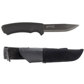 Mora Bushcraft Black Tactical Knife - Heavy Duty Carbon Steel Morakniv