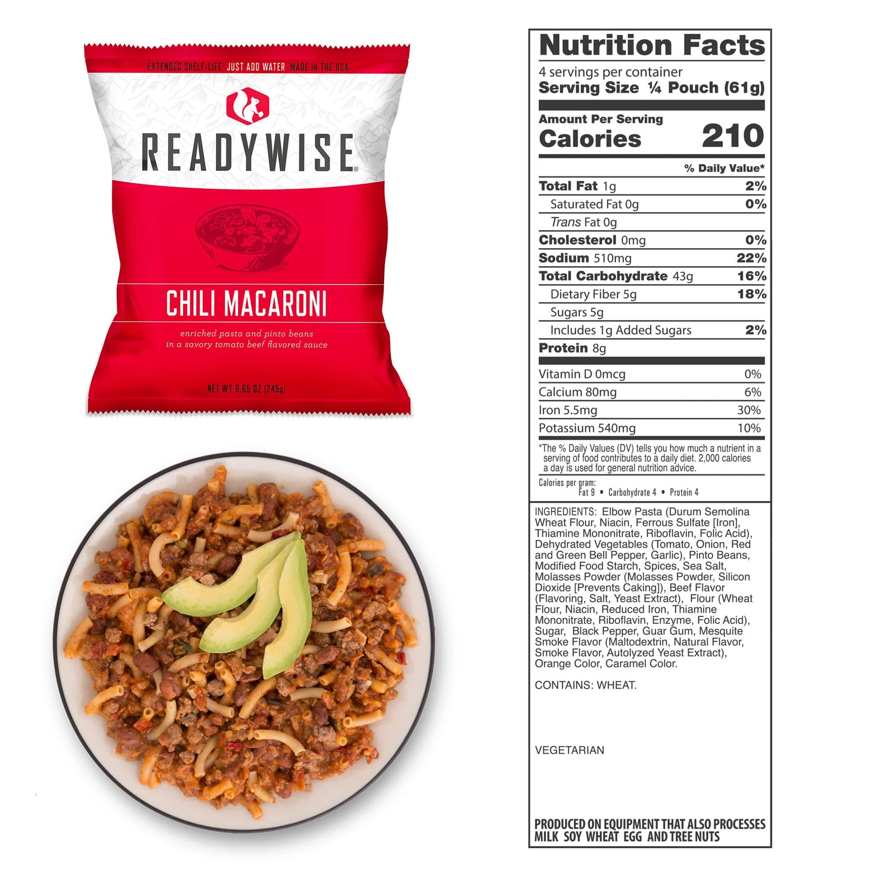 ReadyWise Freeze Dried Entree Buckets - 120 Servings, 25 Year Shelf Life