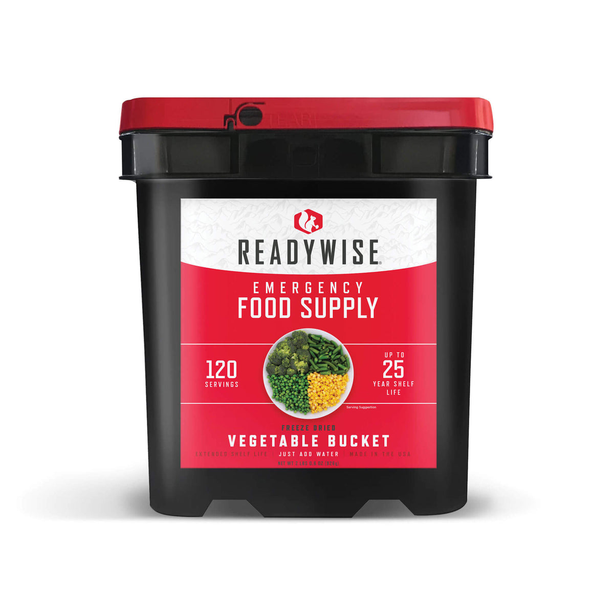 ReadyWise Freeze Dried Vegetable Buckets - 120 Servings, 25 Year Shelf Life